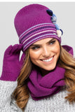 Girls' Colorado Hat with Fuchsia Pom-Poms for Cozy Style