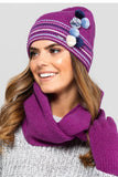 Girls' Colorado Hat with Fuchsia Pom-Poms for Cozy Style