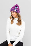 Girls' Colorado Hat with Fuchsia Pom-Poms for Cozy Style
