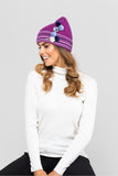 Girls' Colorado Hat with Fuchsia Pom-Poms for Cozy Style
