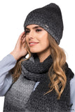 Stylish Black Graphite Women's Winter Hat with Alpaca Blend