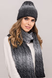 Cozy Women's Black Beanie Hat with Alpaca Wool Lining