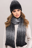 Cozy Women's Black Beanie Hat with Alpaca Wool Lining