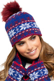 Stylish Winter Women's Hat with Pompom and Fleece Lining