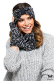 Elegant Leopard Print Headband with Bow for Winter Style