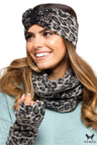 Elegant Leopard Print Bow Headband for Autumn-Winter Style