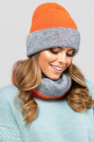 Versatile Double-Sided Women's Hat in Brown-Grey Color