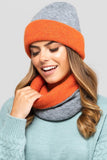 Versatile Double-Sided Women's Hat in Brown-Grey Color