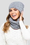 Versatile Double-Sided Women's Hat in Gray-Pink Color