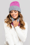 Versatile Double-Sided Women's Hat in Gray-Pink Color