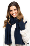 Elegant Navy Blue Women's Winter Scarf - Soft & Warm Accessory