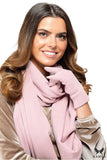 Elegant Women's Winter Scarf in Soft Dirty Pink