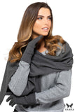 Elegant Graphite Women's Winter Scarf for Ultimate Warmth