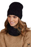 Cozy Black Hat and Scarf Set for Stylish Winter Wear
