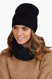 Cozy Black Hat and Scarf Set for Stylish Winter Wear