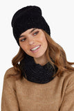 Cozy Black Hat and Scarf Set for Stylish Winter Wear