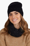 Cozy Black Hat and Scarf Set for Stylish Winter Wear