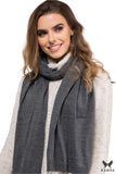 Elegant Graphite Women's Scarf for Stylish Warmth