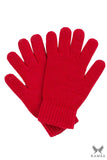 Classic Red Winter Gloves for Women - Cozy & Stylish Accessory