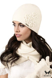 Warm Ecru Women's Gloves with Cuffs - Stylish & Cozy Accessory