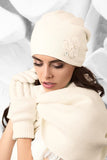 Warm Ecru Women's Gloves with Cuffs - Stylish & Cozy Accessory