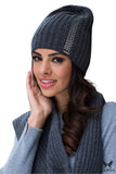 Elegant Graphite Women's Wool Scarf for Warmth & Style