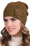 Charming Women's Khaki Hat with Floral Accent for Style