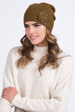 Charming Women's Khaki Hat with Floral Accent for Style