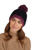 Cozy Women's Wool Hat with Pompom for Cold Weather