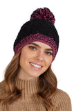 Cozy Women's Wool Hat with Pompom for Cold Weather