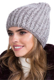 Cozy Dark Beige Women's Hat with Braided Stitch Design
