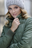 Cozy Dark Beige Women's Hat with Braided Stitch Design