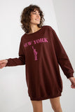 Trendy Oversized Casual Sweatshirt with Bold Front Print