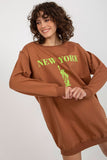 Chic Women's Oversized Sweatshirt with Bold Front Print