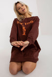 Trendy Women's Oversized Casual Sweatshirt with Bold Print