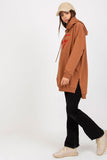 Casual Long Women's Sweatshirt with Hood and Kangaroo Pocket
