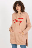 Versatile Women's Casual Hoodie with Stylish Patch & Pocket