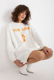 Trendy Women's Oversized Casual Sweatshirt with Bold Print