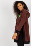 Chic Women's Casual Sweatshirt with Hood and Side Slits