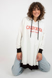 Chic Women's Casual Sweatshirt with Hood and Side Slits