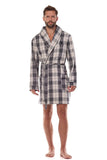 Elegant Men's Bathrobe with Embroidery and Pockets