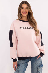 Stylish Womenâs Casual Sweatshirt with Unique Design Details - pink / one-size-fits-all