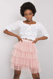 Elegant Tulle Ruffle Mini Skirt for Special Occasions