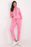 Chic Women's Tracksuit Set with Hood and Teddy Bear Patch