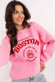 Trendy Women's Casual Sweatshirt with Unique Patches