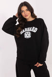 Trendy Women's Casual Sweatshirt with Unique Patches