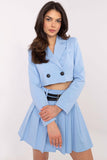 Elegant Double-Breasted Jacket with Shoulder Pads