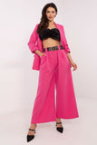 Elegant Women's Flared Trousers with Pockets & Belt