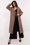 Elegant Double-Breasted Women's Wool Blend Coat with Pockets