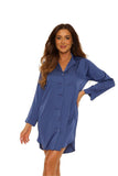 Luxury Satin Nightgown with Pocket & Elegant Design
